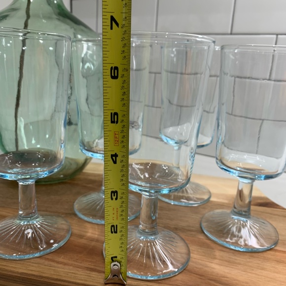 Vintage Dining Vintage Sapphire Blue Stemware Duz Detergent Glasses